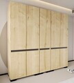 Dulap pentru haine, Hanah Home, Floransa 225, 225x212x52 cm, PAL MELAMINAT, Stejar safir / Antracit