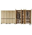 Dulap pentru haine, Hanah Home, Floransa 225, 225x212x52 cm, PAL MELAMINAT, Stejar safir / Antracit