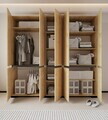 Dulap pentru haine, Hanah Home, Floransa 225, 225x210x52 cm, PAL MELAMINAT, Stejar safir / Antracit