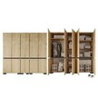 Dulap pentru haine, Hanah Home, Floransa 225, 225x210x52 cm, PAL MELAMINAT, Stejar safir / Antracit