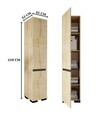 Dulap multifunctional, Hanah Home, Floransa 45, 45x210x45 cm, PAL MELAMINAT, Stejar safir / Antracit