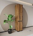Dulap multifunctional, Hanah Home, Floransa 45, 45x210x45 cm, PAL MELAMINAT, Nuc / Antracit