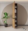 Dulap multifunctional, Hanah Home, Floransa 45, 45x210x45 cm, PAL MELAMINAT, Nuc / Antracit