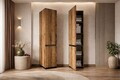 Dulap multifunctional, Hanah Home, Floransa 45, 45x210x45 cm, PAL MELAMINAT, Nuc / Antracit