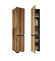 Dulap multifunctional, Hanah Home, Floransa 45, 45x210x45 cm, PAL MELAMINAT, Nuc / Antracit