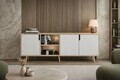 Consola, Hanah Home, Latina Modern 180, 180x80x45 cm, PAL MELAMINAT, Stejar Safir / Alb