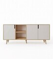 Consola, Hanah Home, Latina Modern 180, 180x80x45 cm, PAL MELAMINAT, Stejar Safir / Alb
