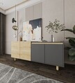 Consola, Hanah Home, Ravenna Modern 180, 180x75x45 cm, PAL MELAMINAT, Stejar safir / Antracit
