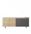 Consola, Hanah Home, Ravenna Modern 180, 180x75x45 cm, PAL MELAMINAT, Stejar safir / Antracit