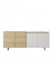 Consola, Hanah Home, Ravenna Modern 180, 180x75x45 cm, PAL MELAMINAT, Stejar Safir / Alb