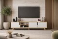 Comoda TV, Hanah Home, Latina 180, 180x30x53 cm, PAL MELAMINAT, Stejar Safir / Alb