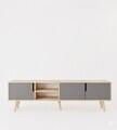Comoda TV, Hanah Home, Latina 180, 180x30x53 cm, PAL MELAMINAT, Stejar safir / Antracit