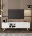Comoda TV, Hanah Home, Latina 180, 180x30x53 cm, PAL MELAMINAT, Alb
