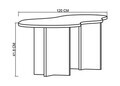Masuta de cafea, Hanah Home, Messina, 120x41.8x55 cm, PAL MELAMINAT, Maro