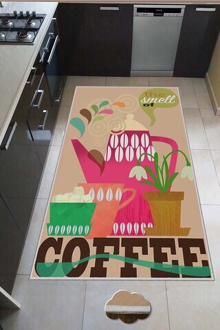 Covor, Hmnt569, 80x50 cm, Poliester, Multicolor