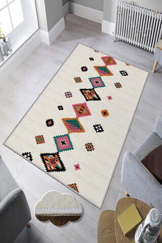 Covor, Hmnt827, 60x100 cm, Poliester, Multicolor
