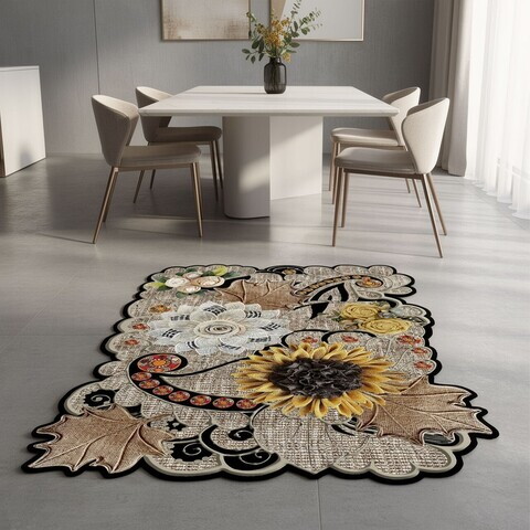 Covor, Hmnt974, 80x120 cm, Poliester, Multicolor