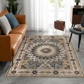 Covor, Kece-Fr12, 80x150 cm, Poliester, Maro