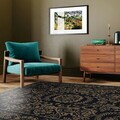 Covor, Kece-Fr33, 80x150 cm, Poliester, Negru