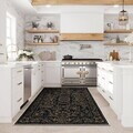 Covor, Kece-Fr33, 80x150 cm, Poliester, Negru