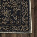 Covor, Kece-Fr33, 80x150 cm, Poliester, Negru