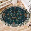 Covor, Kece-Fr65, 120x120 cm, Poliester, Albastru