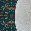 Covor, Kece-Fr65, 120x120 cm, Poliester, Albastru