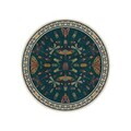 Covor, Kece-Fr65, 120x120 cm, Poliester, Albastru