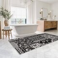Covor, Kece-Fr89, 80x200 cm, Poliester, Negru