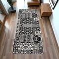 Covor, Kece-Fr89, 80x200 cm, Poliester, Negru