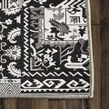Covor, Kece-Fr89, 80x200 cm, Poliester, Negru