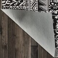 Covor, Kece-Fr89, 80x200 cm, Poliester, Negru