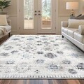 Covor, Kece-Fr110, 80x150 cm, Poliester, Alb