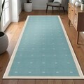 Covor, Kece-Fr119, 50x80 cm, Poliester, Albastru
