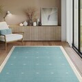Covor, Kece-Fr119, 80x120 cm, Poliester, Albastru
