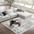 Covor, Kece-Fr121, 100x200 cm, Poliester, Gri