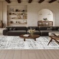 Covor, Kece-Fr121, 100x200 cm, Poliester, Gri