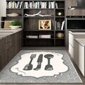 Covor, Wookece1688, 80x300 cm, Poliester, Gri