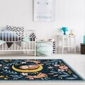 Covor, Wookece1694, 40x60 cm, Poliester, Albastru navy