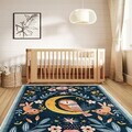 Covor, Wookece1694, 40x60 cm, Poliester, Albastru navy