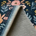 Covor, Wookece1694, 40x60 cm, Poliester, Albastru navy
