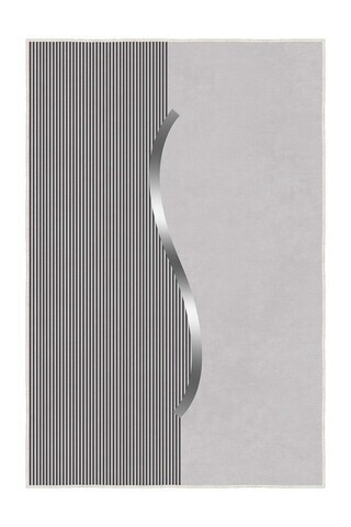 Covor, Sftkece036, 50x80 cm, Poliester, Gri