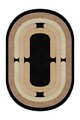 Covor, Sftkece045-Oval, 60x100 cm, Poliester, Negru