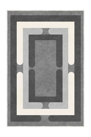Covor, Sftkece047, 80x300 cm, Poliester, Antracit