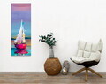 Tablou decorativ, PC303, Bumbac/Poliester, Rama de lemn, Multicolor