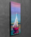 Tablou decorativ, PC303, Bumbac/Poliester, Rama de lemn, Multicolor