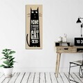 Tablou decorativ, PC307, Bumbac/Poliester, Rama de lemn, Multicolor