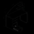 Birou, Hanah Home, Mirel, 120x120x60 cm, PAL, Antracit / Nuc