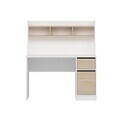 Birou, Hanah Home, Orina, 120x135x60 cm, PAL, Alb/Maro