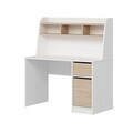 Birou, Hanah Home, Orina, 120x135x60 cm, PAL, Alb/Maro
